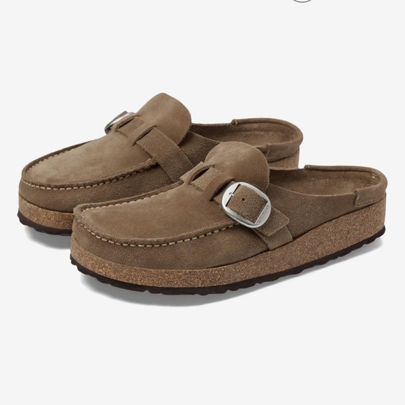 Birkenstock Buckley suede clogs, dark tan, size 40, EUC! - Picture 1 of 10